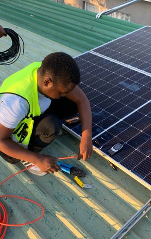 Rooftop solar array installed on a home