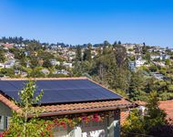Home with a completed rooftop solar array